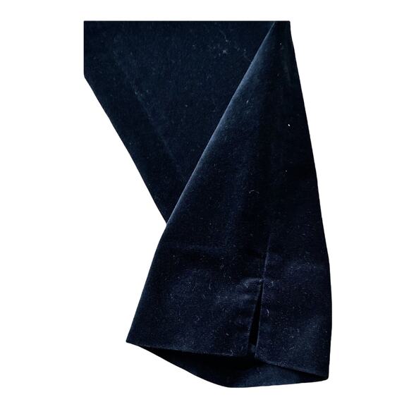 ANN TAYLOR Velvet Pants Straight Leg Black High Rise Pockets Cotton 8 EUC - Picture 10 of 11